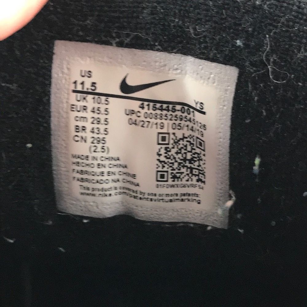 Nike Air Monarch IV Triple Black Comfort Walking Shoes 415445-001 Mens Size 11.5 - Picture 11 of 12